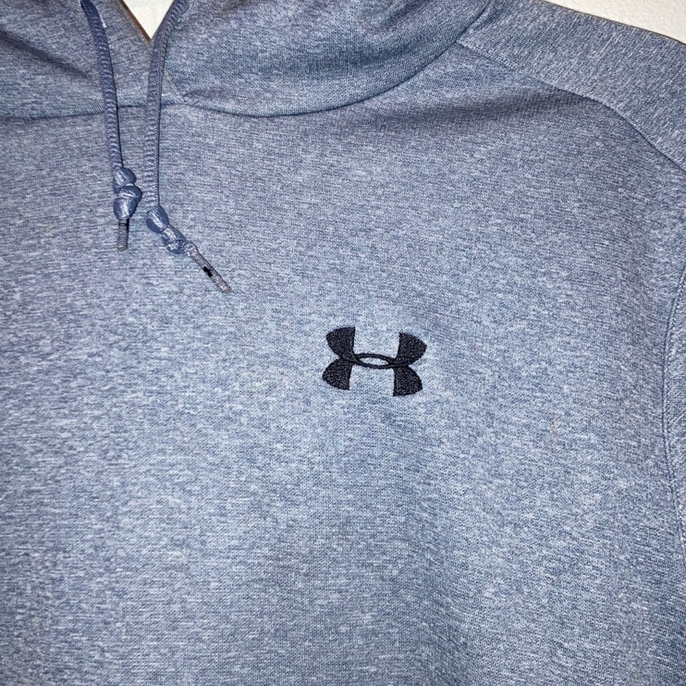 Under Armour Solid Gray Pull-Over Grey Hoodie Com… - image 2